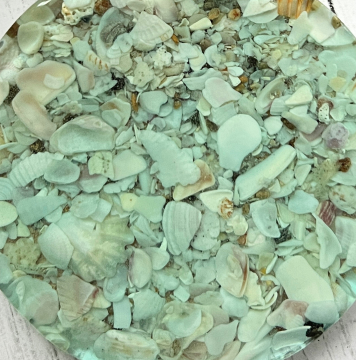 Light Aqua | CrushedShell Resin Ornaments