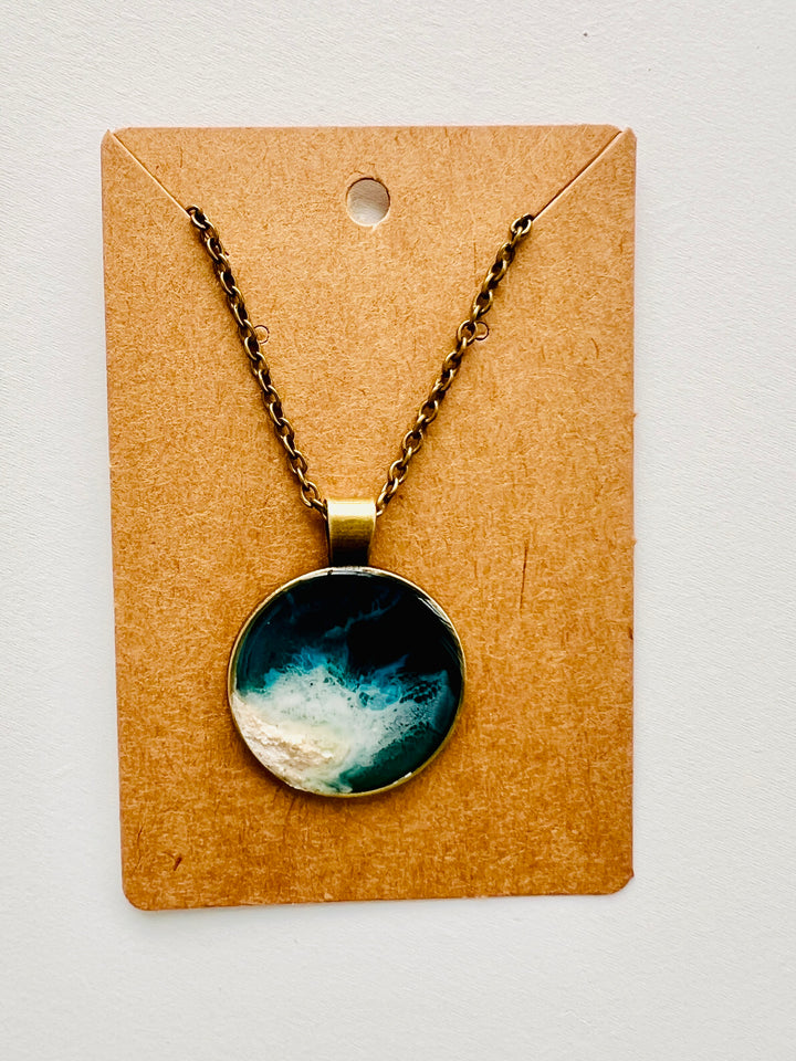 Small Wave Pendant Necklace