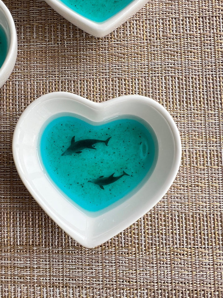 Teal Ocean Heart Jewelry Dish | Ceramic