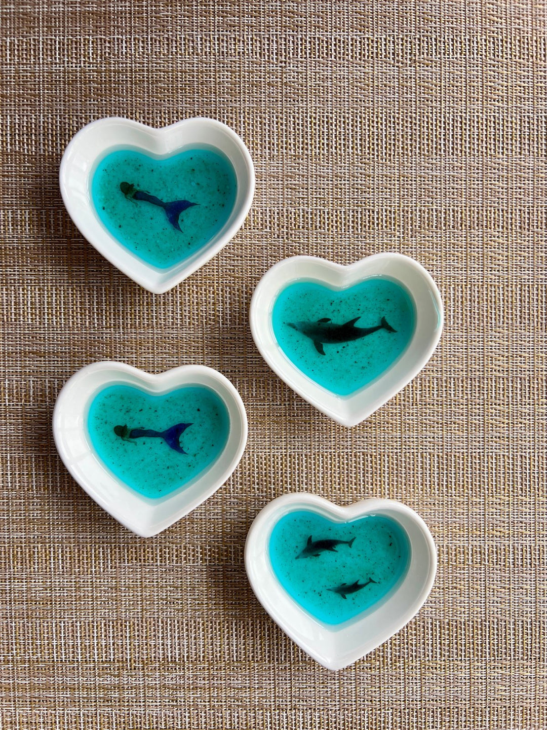 Teal Ocean Heart Jewelry Dish | Ceramic
