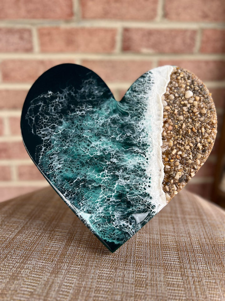 Ocean Resin Heart